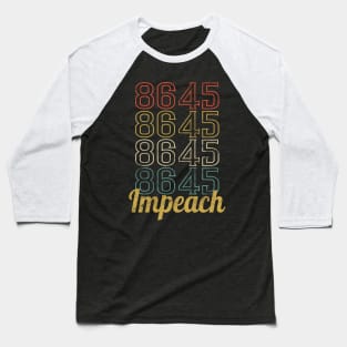 Retro Vintage Impeach 45 Anti Trump 86 45 Baseball T-Shirt